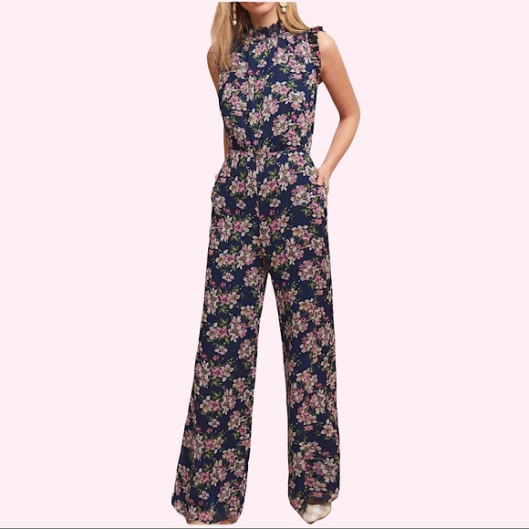 Anthropologie Troubadour Jumpsuit in Black Motif. Size Small. NWOT - Picture 2 of 14